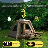 Grande tente de camping gonflable 230*230*170cm, double couche, imperméable, portable, pliable, pour l'extérieur