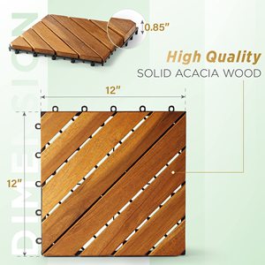CACIA-cubierta de enclavamiento compuesto de madera plástica, azulejo tipo utdoor ock urface raphic - Product Image 2