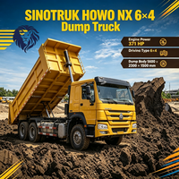Diskon Besar SINOTRUK HOWO NX 6x4 Drivetrain 371HP Truk Dump EuroII untuk Kondisi Jalan yang Sulit dan Operasi Beban Berat