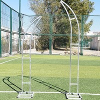 Nouvelle arche de mariage en métal durable de 6 à 7 pieds avec un design en corne de vache, support de fleurs en fer pour la décoration de mariage