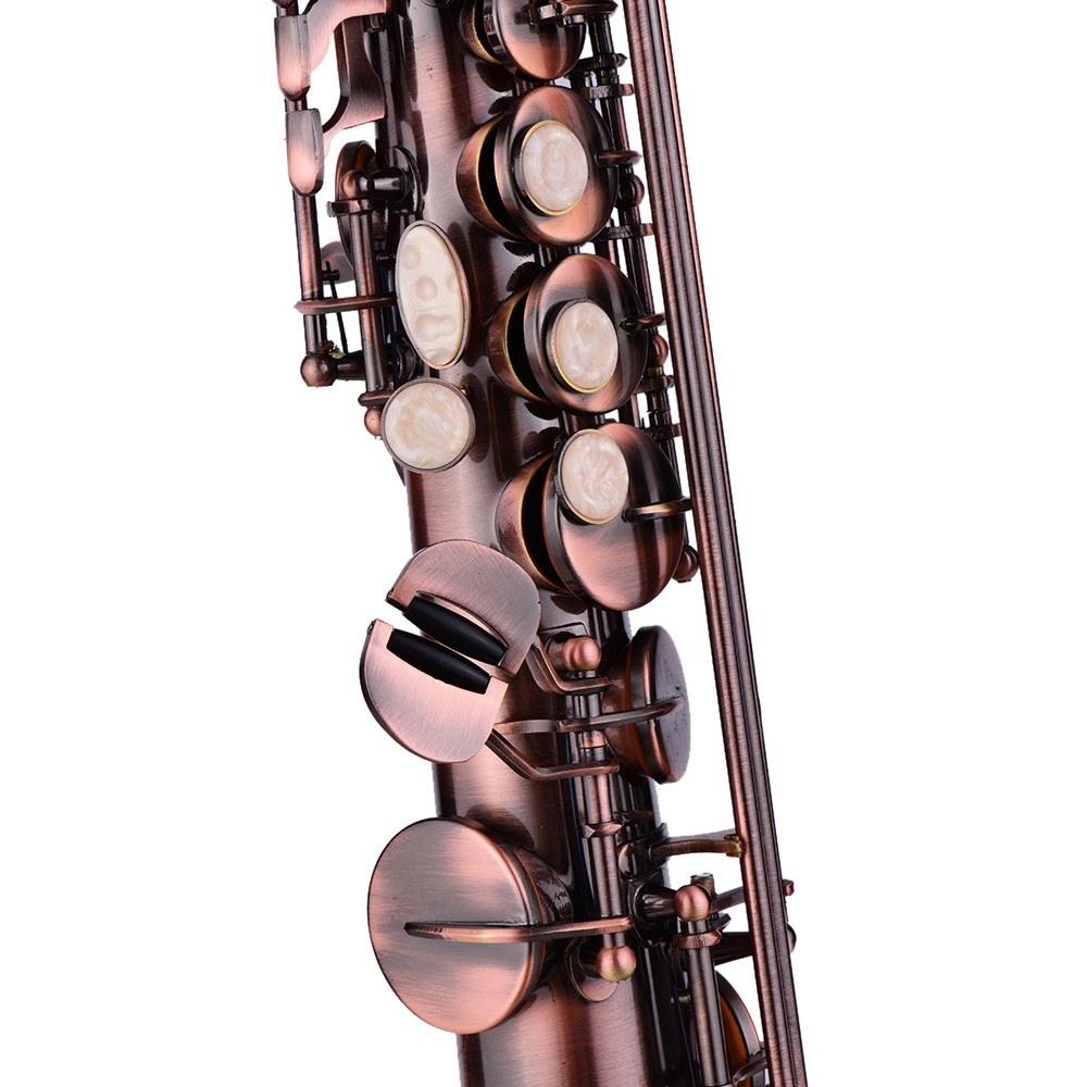 LADE WSS-899 Professional Red Bronze Bb Soprano Saxophone with