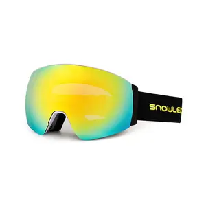 HUBO 20B gpggles de ski personnalisés Système de lentilles magnétiques, double lentille torique surdimensionnée, cadre flexible TPU + PC, mousse haute densité, protecteur de nez