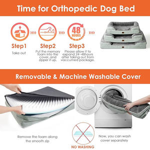 Cama Ortopédica para Perros de Espuma Viscoelástica Rectangular, Moderna, Antiestrés, Personalizada de Fábrica, Minimalista, Elegante y Divertida, con Reforzamiento para Gatos - Product Image 4
