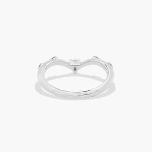 Anillo de banda curva de plata de ley 925 premium con diamante de moissanita para mujer, regalo de joyería para boda, compromiso o aniversario - Product Image 5