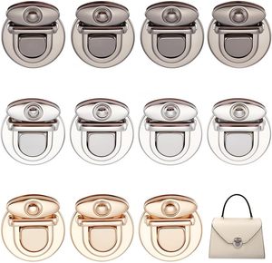 Pcs Round Purse Locks Gold <b>Metal</b> Iron Tuck Catch Buckle Fasteners Clasp <b>Wallet</b> Buckle - Product Image 1