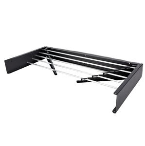 Porte-vêtements mural en acier inoxydable, rectangulaire, à un seul niveau, réglable, pour organiser les vêtements dans la salle de bain - Product Image 1