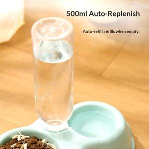 बिल्ली और कुत्ता स्वचालित गैर-पर्ची डबल पालतू पशु फीडर पीने कटोरा पीपी सामग्री पोर्टेबल 2 - Product Image 4