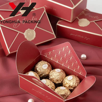 Boîtes cadeaux en forme d'enveloppe pour emballages de chocolat, en papier écologique, imprimées avec logo personnalisé