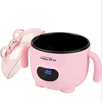 Chauffe-cire numérique 400 ml avec affichage LCD et oreilles d'ours mignonnes, pour une fonte rapide de la cire dépilatoire, idéal pour salon et usage domestique, OEM