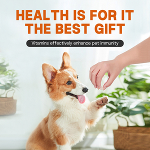 Comprimés <span class=keywords><strong>de</strong></span> multivitamines pour chats et chiens Soutien immunitaire Santé digestive et soulagement des allergies saisonnières avec <span class=keywords><strong>huile</strong></span> <span class=keywords><strong>de</strong></span> poisson et vitamines D3/B2/B6 - Product Image 2