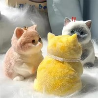 Mainan Squishy Kucing Lucu Kawaii dari Silikon Lembut untuk Menghilangkan Stres, Pereda Kecemasan, Teman Meja, Hadiah untuk Anak-Anak dan Dewasa, Dekorasi Meja, Hadiah