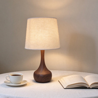 Lampe de table moderne en fer à motif bois, douille E27, abat-jour en tissu, lampe de bureau pour chambre à coucher, salon, décoration intérieure, lampe de chevet
