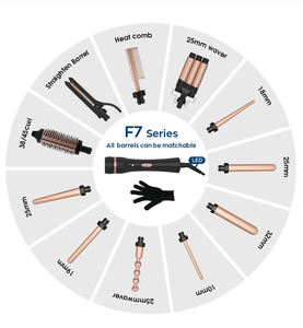 5 en 1 bigoudis professionnels barbier Multi outil de coiffure <span class=keywords><strong>fer</strong></span> <span class=keywords><strong>à</strong></span> friser ensemble <span class=keywords><strong>fer</strong></span> <span class=keywords><strong>à</strong></span> cheveux rotatif électrique bigoudi fers - Product Image 2