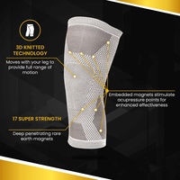 Genouillère de compression antidérapante avec manchon renforcé en silicone pour le confort, le soulagement de la douleur, la récupération sportive et le soutien du genou