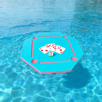 Table de Mahjong Flottante Pliable et Étanche pour Piscine, Hôtel, Maison, Jeu Aquatique Extérieur, Tapis de Mahjong, Tables de Jeu Flottantes