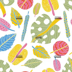 Motifs d'impression Textile Nanyee: impressions de feuilles de dessin animé drôles