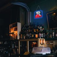 Neonawall Home & Gift Givers, enseigne au néon LED pour chien IP65, design mignon de chien et de bouteille de bière pour la décoration de la chambre