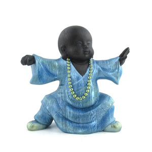 เซนเครื่องประดับตั้งโต๊ะสำหรับบ้านสำนักงานบ้านไม่ฟังรูปปั้นพระเล็กๆทำจากเรซิ่นของตกแต่งรูปปั้นพระพุทธรูปสำหรับเด็กกังฟู - Product Image 6