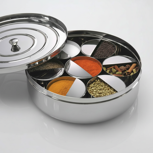 Récipient de meilleure qualité avec 7 compartiments, boîte à épices, boîte Masala en acier inoxydable, vente en gros de fabricant - Product Image 1