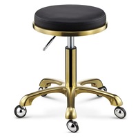 Tabouret de bar rotatif Offre Spéciale tabouret rond à poulie en acier de haute qualité avec fonction de massage pour spa et salon de coiffure