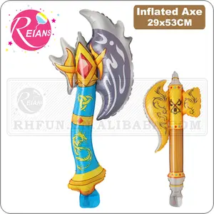 Foil Balloons Weapon Axe Cartoon Handheld Birthday Party Decorations suppliers clapper stick kids Toys Ballon inflatable toy