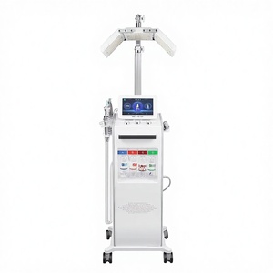 เครื่องทำทรีทเมนต์หน้าแบบตั้งพื้น 10 in 1 ผลิตจากสแตนเลส พร้อมฟังก์ชั่นออกซิเจน, ไมโครเดอร์มาเบรชั่น, TDA, EMS สำหรับทำความสะอาดผิวหน้า ลำคอ และผิวกาย - Product Image 1