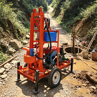 Foreuse hydraulique mobile puissante sur roues pour forage de trous profonds de 100M, 150M, 200M, livraison gratuite