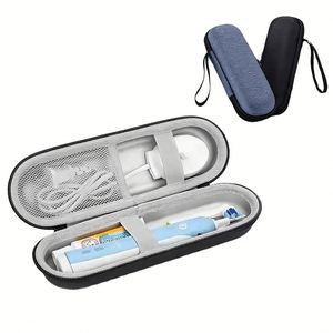 Portable EVA Insulin Cooler <b>Case</b> with Zipper Closure <b>for</b> Travel Storage Black and Blue Design 2-3 Compartments - Product Image 1