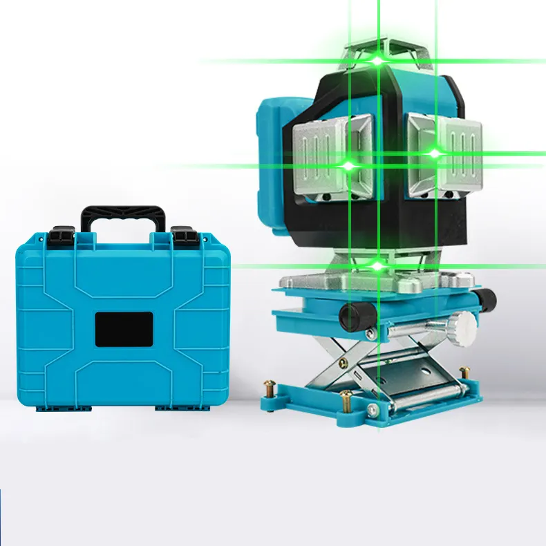 4D màu xanh lá cây quay laser cấp 16 Dòng tự san lấp mặt bằng Dọc Dòng Laser cấp