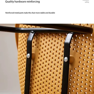 Taburete de <span class=keywords><strong>Bar</strong></span> Moderno Nórdico Minimalista de Plástico Perforado con Patas Metálicas, Taburete de Barra para Isla de Cocina, <span class=keywords><strong>Bar</strong></span> en Casa - Product Image 3