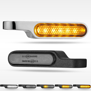 <span class=keywords><strong>Moto</strong></span> modifiée avec des <span class=keywords><strong>mini</strong></span> clignotants séquentiels à LED installés sous la tige du rétroviseur et le levier de frein. - Product Image 2