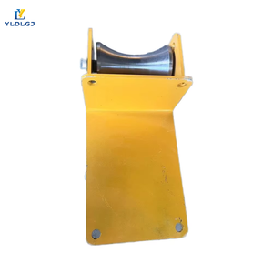 Guide-câble YILI à triple rouleau, cadre en acier <span class=keywords><strong>jaune</strong></span>, poulie concave empilée, entrée de câble, protection de conduit souterrain pour tirage - Product Image 4