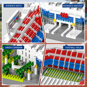 Juguete Educativo Moderno, DIY, Plástico ABS, Estructura de Tribuna Multicapa, Reconstrucción de Escenas, Modelo de <span class=keywords><strong>Campo</strong></span> de Fútbol, Set de Construcción - Product Image 3