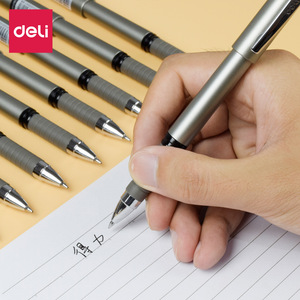 Deli S26 Gel Pen 0.7mm Metal Office Business Signature Pen Black Ink School Writing Tool - Product Image 4