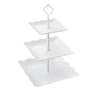 European style 3 Tier Plastic Cake Dessert Stand