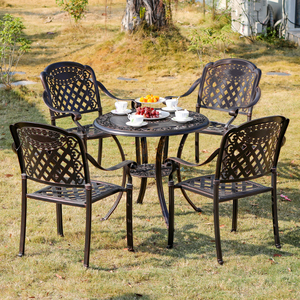 Bistro Cast Nhôm Không Thấm Nước Bên Ngoài Sân Vườn Ghế Đặt Đồ Nội Thất Ghế Ngoài Trời Bàn Sang Trọng Sân Vườn Hiện Đại Bàn Hiên - Product Image 2