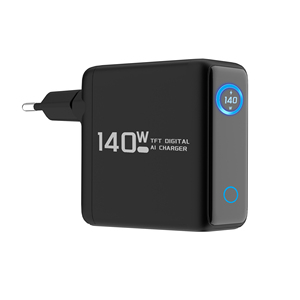 Cargador de Pared <span class=keywords><strong>4</strong></span> en 1 con Pantalla LED Digital de 140W GaN, 1 USB, 2 Puertos Tipo C, Carga Rápida PD QC3.0 para Teléfono Móvil - Product Image 3