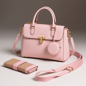 Sac à langer pour bébé en cuir PU rose fabriqué en usine, sac à langer pour maman - Product Image 3