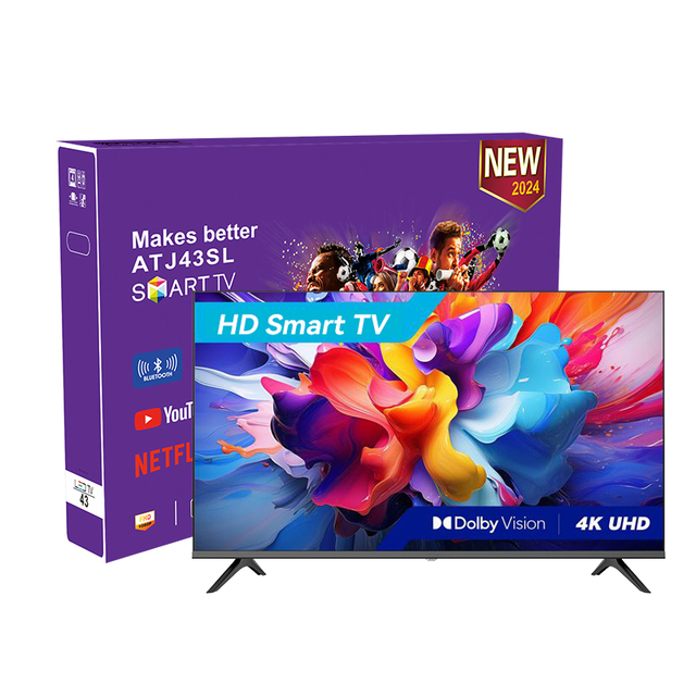 Smart TV 55 Inches 4K LED TV with Android WebOS WiFi Projection Hotel TV