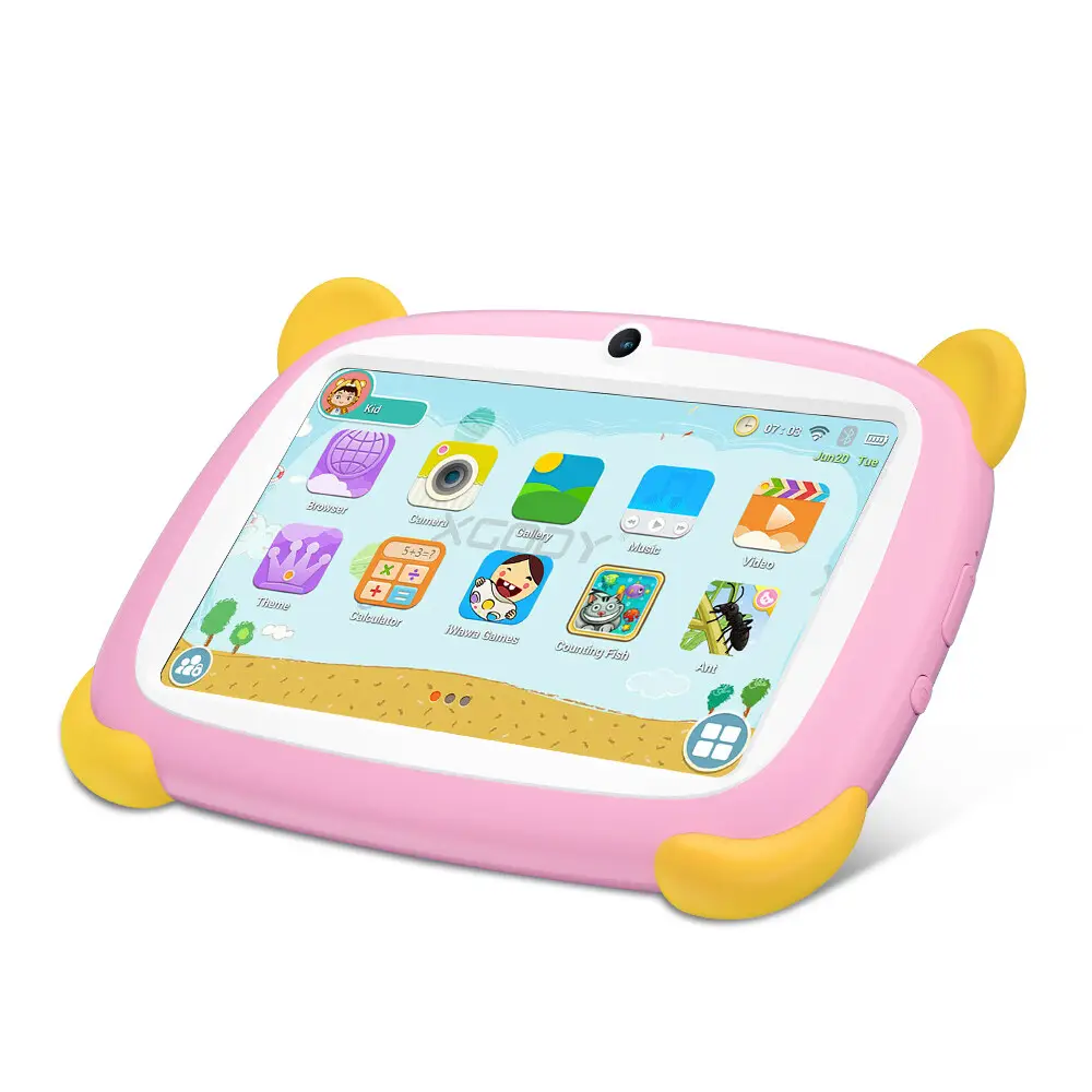 Tablet educacional para crianças de 7 polegadas 4 + 64 GB Aprendizagem educacional para crianças Tablet para crianças com slot para cartão Sim