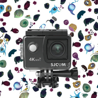 Untuk Kamera Aksi SJ4000 Video 4K Tahan Air 30M WiFi 2.4G CMOS Sudut Lebar 170 Kamera Olahraga Sepeda Motor MicroSD