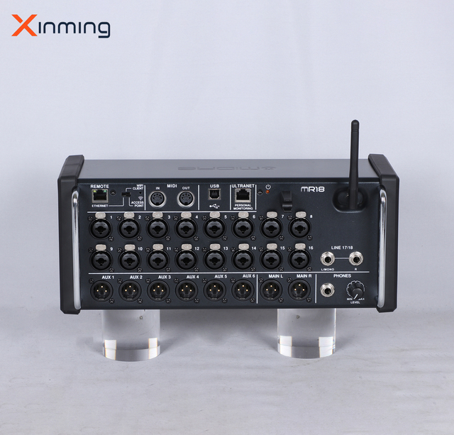 MR18 18-Channel 12-Bus Professional DJ & Music Console with USB/App Control Metal DJ Controller 4 Stereo Outputs Surround Sound