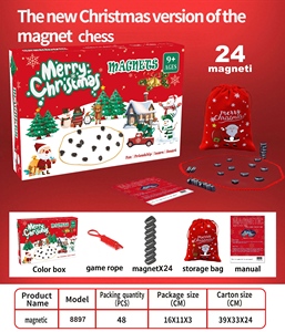 Jeu d'échecs magnétique noir de Noël, jouet éducatif, nouveau jeu d'échecs magnétique, entraînement à la pensée logique - Product Image 5