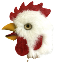 Masque de coq et de poulet, costume de fête d'Halloween pour adultes, accessoire de cosplay en latex pour la tête et le visage, accessoire de carnaval