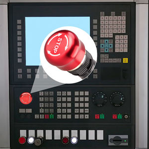 Interrupteur à bouton-poussoir 16 mm en métal, interrupteur d'arrêt d'urgence avec 1 contact NO et 1 contact NC pour la sécurité des machines - Product Image 3