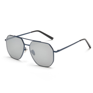 Lunettes de soleil rectangulaires pour hommes, monture complète, polarisées, protection UV400, monture en métal, pour adultes - Product Image 4