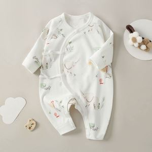 Ropa Infantil de Boutique, Mamelucos con Estampado Floral y Canalé, 100% Algodón, Conjuntos para Bebés Recién Nacidos, Mameluco de Bebé de Punto de Algodón - Product Image 4