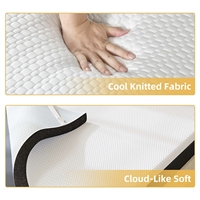 Surmatelas en mousse à mémoire de forme avec housse en tissu, matelas de refroidissement infusé de gel
