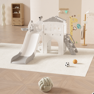 ชุดของเล่นเด็กเล็กในร่ม สไลเดอร์ ชิงช้า ห่วงบาสเก็ตบอล บ้านปีนป่าย สำหรับบ้าน โรงเรียนอนุบาล ขายส่ง OEM - Product Image 1