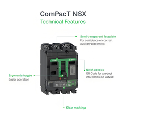 เบรกเกอร์ C10F4TM040แบบดั้งเดิม NSX100F ขนาดกะทัดรัด36KA/415VAC 4เสา4D - Product Image 5